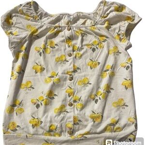 3/$12 Abercrombie Kids Crop Top Girls 14/16 Lemon Smocked